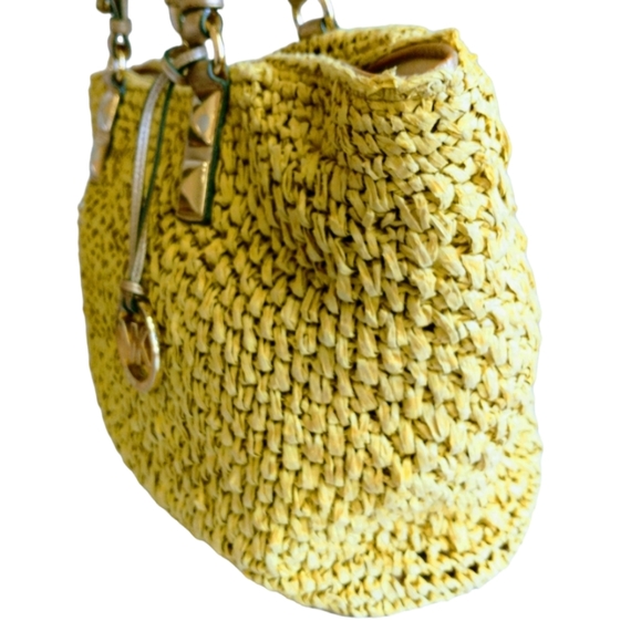 💥Offers Welcome💥 MICHAEL KORS Santorini Straw Tote Bag - Picture 7 of 15